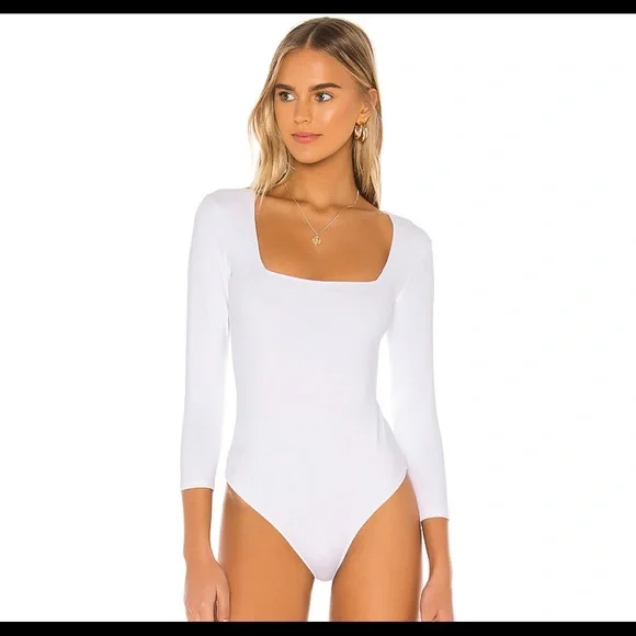 Free People Truth Or Square Bodysuit in White XS - Picture 2 of 9